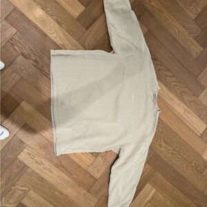 Essentials Cream Long Sleeve Top